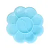 Paleta de Flor de Ciruelo Pequeña de Plástico para Niños de Venta Caliente Transfronteriza Paleta Especial de Flor de Ciruelo Pequeña para Gouache Acuarela Acrílico DIY