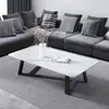 Mesa de café de piedra sinterizada para oficina en casa, balcón, simple, moderna, rectangular, lujo ligero, nórdica, sala de estar, mesa de café para propiedad de alquiler