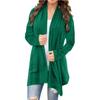 2026 Color Sólido Amazon Europeo y Americano Comercio Exterior Irregular Cárdigan Manga Larga Chaqueta para Mujer con Diseño Hueco Corte Holgado