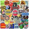 50 Pegatinas Retro Estilo Americano Skateboard Motocicleta Equipaje Carcasa de Teléfono Móvil Pegatinas Creativas Impermeables Amazon Cross Border