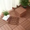Piso de plástico montado auto-montado varanda terraço piso pátio renovação imitação de madeira plástico auto-colocado piso de plástico fabricante