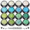 1mm quadrângulo lantejoulas unha glitter glitter pó slim flow cânhamo decorações mistas Nail Polish cola material lote