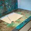 Importado Amazon Verde Natural Luxo Pedra Fundo Parede Personalizado Banheiro Bancada Mármore Mesa de Jantar Hall de Entrada
