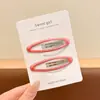 Pinza para el pelo versátil y elegante para mujer, pasador ovalado colorido de alta gama, nuevo modelo estilo coreano 2026, accesorio para el pelo tipo BB clip sin marca