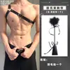 Lingerie sexy masculina Lou Bei alças de couro personalidade sexy restrições de amarração pretas suspensórios acessórios vazados anéis D