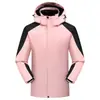 Jaqueta corta-vento e impermeável personalizada com forro de fleece, espessa, para homens e mulheres, jaqueta de fleece com capuz de peça única, casaco quente para montanhismo