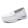 Zapatos de Enfermera con Amortiguación de Aire 2026 para Mujer, Suela Suave, Antideslizantes, Suela Gruesa Plana, que Aumentan la Altura, Cómodos Zapatos Blancos para Trabajo Médico