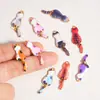 10 Joyería de Aleación con Estampado de Goteo de Aceite para Venta al por Mayor Accesorios Colgante de Gato Lindo Accesorios para Pulsera Llavero Colgante