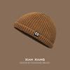 Sombrero de Otoño e Invierno para Propietario Yuppie Rebelde Hombres Tendencia Parche Pequeño Sombrero de Lana Tejido Marca de Tendencia Sombrero Hip-Hop Mujeres Sombrero Baotou