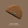 Otoño e Invierno Sombrero de Propietario Yuppie Rebelde para Hombre Tendencia Parche Pequeño Gorro de Lana Tejido Marca de Tendencia Gorro Hip-Hop para Mujer Gorro Baotou