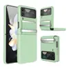 Aplicable a funda protectora de cuero para Samsung Zflip4 funda protectora Zflip3 moda personalizada protección flip