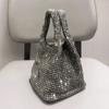 Nova Bolsa de Mão com Strass Modelagem de Fundo Rígido Qualidade Guangzhou 2024 Colete Balde Bolsa de Ombro Corrente Carteira de Jantar