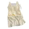 Camisón de Tirantes Nube 2026, Nuevo Estilo Veraniego, Camisón Dulce y Sexy, de Longitud Media, Corte Holgado con Copas en el Pecho, Ropa de Casa