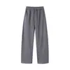 Calças casuais estilo "old money" americano para primavera e outono para homens e mulheres, calças de moletom patchwork estilosas e descontraídas, calças largas e soltas