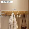 Perchero con Forma de Teclas de Piano para Entrada, Montaje en Pared, Perchero de Madera Maciza de Alta Gama, Ganchos sin Taladro