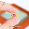 Colgante de Calabaza Dulce con Lazo de Corazón de Cristal Natural, Cuentas Espaciadoras para Accesorios de Bricolaje con Fuerte Retención de Color en Arena Dorada Antigua
