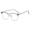 Gafas de Miopía Ultraligeras de Media Montura para Hombre con Lentes Planas Anti-luz Azul Se Pueden Equipar con un Sentido de Alta Calidad Ojos Guapos para Hombre Sven
