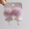 Colgante de Acrílico con Forma de Nube 3D Perforado Estilo Princesa Gordita Linda para Pendientes DIY para Mujer Accesorios
