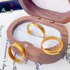 Anel Liso Fosco Estilo Antigo Dourado Areia para Homens e Mulheres, Anel Fosco Ajustável para Casal, Ouro de Imitação, Item Mais Vendido