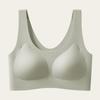 Ropa interior sin costuras para mujer, chaleco transpirable inalámbrico push up grande delgado de alta elasticidad anti-flacidez soporte suave brasier para mujer