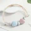 Pulsera Popular Transfronteriza de Cerámica Adornos Navideños Pulsera de Cuentas de Manzana y Caracola Estilo Bosque Versátil de Nicho Pulsera de Estudiante
