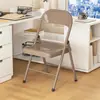 Silla Plegable para Uso en Casa, Silla de Dormitorio, Silla de Comedor, Cómoda para Estar Sentado Mucho Tiempo, Taburete para Habitación de Alquiler, Silla con Respaldo, Silla de Oficina para Computadora de Dormitorio