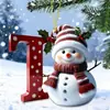 Decoraciones de Muñeco de Nieve Navideño, Adornos para Árbol de Navidad, Regalos Navideños Transfronterizos al por Mayor, Colgantes Acrílicos, Navidad