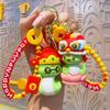 Llavero Colgante Mascota Original 2025 Año del Serpiente Marea Nacional Muñeco Serpiente Verde Pequeño Regalo Creativo Lindo Festival de Primavera
