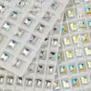 Nuevo Taladro Super Flash para Uñas Rectangular con Punta de Hielo Bloque de Hielo Taladro Decoración de Uñas Brillante Joyería Taladro Apilado Adornos de Diamante K9