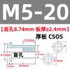 Tornillos Remachables Cónicos de Acero Inoxidable Columna de Tuerca Ciega con Estría Hexagonal Css/Csos-M3M4M5M6 Alta Resistencia