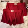 Cueca Masculina Vermelha Grande, Boxer de Algodão Puro Cintura Média, Boxer Masculino Tamanho Grande, Roupa Íntima Vermelha para o Ano do Coelho, Roupa Íntima Vermelha Masculina