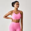 Nuevo 2024 Primavera y Verano Transfronterizo Yoga Chaleco Nude Mujer Triángulo Espalda Hermosa Íntimos Fitness Sujetador Deportivo Ropa Exterior