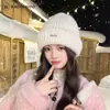 Nuevo Sombrero Versátil de Invierno para Mujer, Calentador de Cabeza Cálido para Ciclismo al Aire Libre, Estilo Moda Coreana, Gorro de Lana Tejido para Adelgazar el Rostro