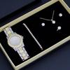 Reloj de pulsera para mujer 5 piezas joyería reloj transfronterizo Reloj de cuarzo para mujer traje de 5 piezas comercio exterior