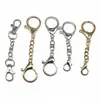 Llavero Giratorio de Aleación Personalizado con Cierre de Langosta, Colgante para Bolso de Joyería, Doble Hebilla DIY, Accesorios Hechos a Mano