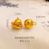 Loja de Ouro Mesmo Estilo Areia Dourada Resina Padrão Pendurado Cabacinha Pingente Novo Estilo Chinês Pingente Sólido da Sorte Joia Cor Duradoura