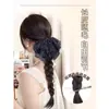 Tranças para Peruca Feminina, Rabo de Cavalo Alto, Cabelo Artificial, Laço Versátil de Bolinhas, Rabo de Cavalo Baixo, Peruca Trançada, Rabo de Cavalo