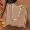 [Collar de Acero de Titanio Dorado + Color Acero] Moda de Lujo Ligero para Mujer El Más Fácil de Combinar Cadena para Clavícula Collar de Amor de Nicho de Gama Alta