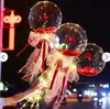Día de San Valentín confesión Rosa LED bola de onda Red de puesto de globos bouquet de red bola de onda luminosa al por mayor