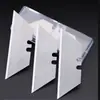 Caja de Cuchillas Plegable para Cuchillo de Utilidad para Cortar Papel Esquina Afilada Cuchillo de Utilidad Cuchillo para Papel Tapiz Hoja Trapezoidal de Utilidad Acero Inoxidable Espesado