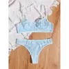Conjunto de sutiã sexy feminino europeu e americano, roupa íntima de malha, perspectiva, tamanho grande, calcinhas, tentação sexy, conjunto de duas peças