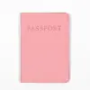 En stock porta pasaporte de bolsillo portátil tarjetero de cuero transfronterizo cubierta protectora porta tarjetas se puede añadir logo