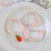 Nuevo collar y pulsera para niños, niña, Elsa, princesa Frozen, niños, lindo oso, adorno, pulsera