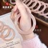 Pulseira de jade natural para menina, pulseira de jade redondo rosa toranja, pulseira de jade afegão rosa raiz de lótus, pulseira de jade beleza, atacado