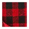 Tejido de lana de punto boucle a cuadros estampado para abrigos de otoño e invierno, ropa, manualidades para muñecas, tela boucle hecha a medida