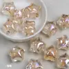 Contas de Estrela de Cinco Pontas em Resina com Galvanoplastia de Folha de Ouro, Apresentando um Design de Estrela e Lua, Adequadas para Acessórios de Corrente de Celular DIY