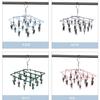 Tendedero de Calcetines de 18 Pinzas, Tendedero de Ropa de Acero Inoxidable para Balcón con Múltiples Pinzas, Percha para Secar Ropa Interior, Esencial para Balcón