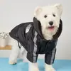 Roupas para Pets Transfronteiriça Inverno Roupa para Cachorro Forrada com Fleece Espessada com Capuz Jaqueta de Duas Pernas Atacado Capa de Chuva Impermeável para Cachorro