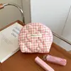 Nova Bolsa Simples Acolchoada de Bolinhas para Batom de Mão Bolsa de Cosméticos Bolsa Pequena de Armazenamento Porta-Moedas Mini Bolsa de Mão Portátil