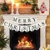 Banner de Feriado de Natal Transfronteiriço Feliz Natal Bandeira de Cauda de Andorinha Branco Leitoso Decoração Amarela para Eventos Atacado